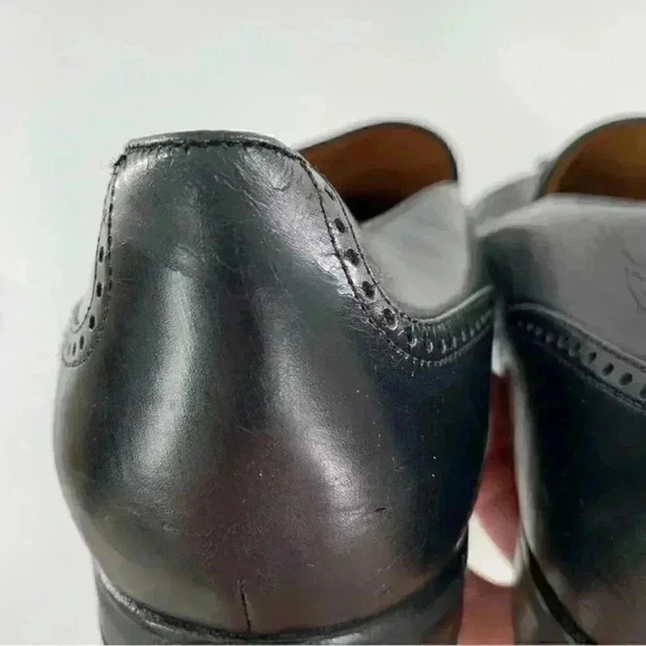 Mezlan mens loafers size 11.5 Havana black leather tassels Cap toe brogue main image 14